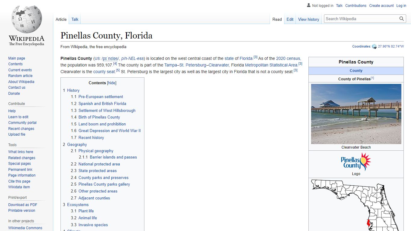 Pinellas County, Florida - Wikipedia