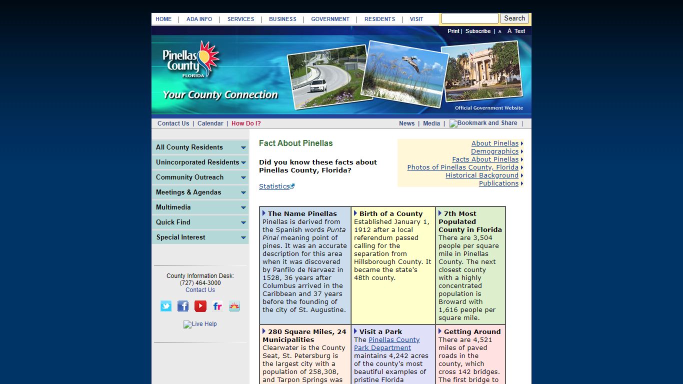 Pinellas County, Florida - About Pinellas - Facts